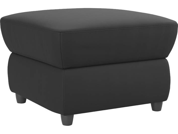 Hocker, Kunstleder SOFTLUX®, Schwarz, 68×45 cm, Mit Stauraum, Klassisch, Home Affaire