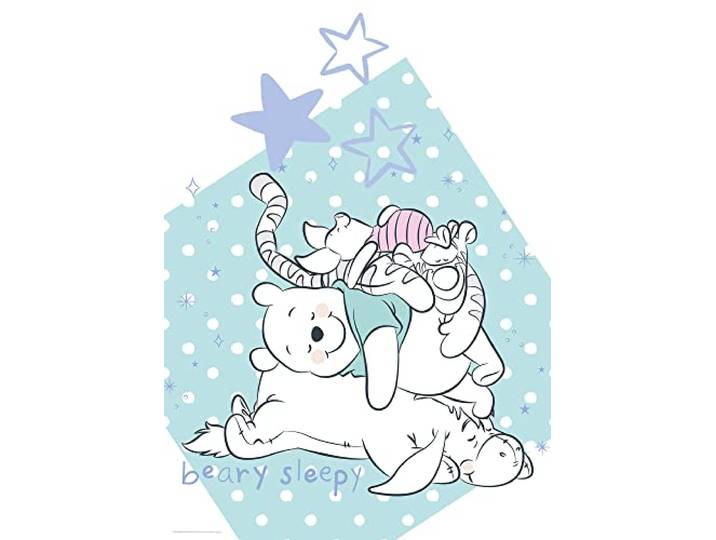 Komar Winnie l'ourson Beary Sleepy – Taille : 50 x 70 cm Décoration murale (sans cadre) Disney