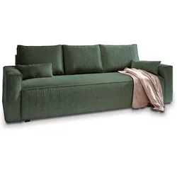 BETTSOFA MENI Grün Kordstoff mit Schlaffunktion