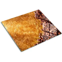 GLASPLATTE 60x52 cm Kaffeebohnen