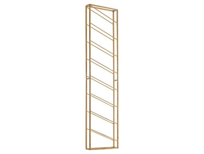 Mid.you Weinregal, Gold, Metall, 36x150x8 cm, Küchen, Küchenmöbel, Küchenregale