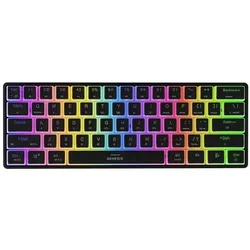 Genesis Klawiatura Dla Graczy Thor 660 G2 Us Black Bezprzewodowa RGB Mechaniczna Gateron Red (US, Kabelgebunden, Kabellos), Tastatur, Schwarz