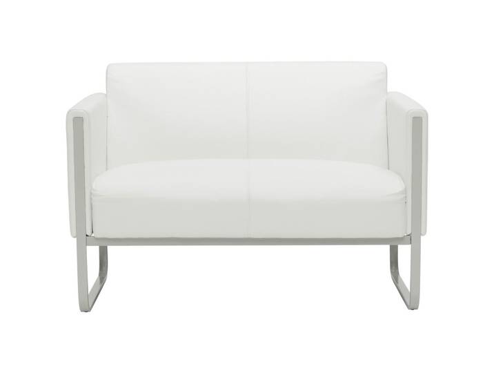 Mid.you 2-Sitzer-Sofa, Weiß, Metall, 111x78x71 cm, Rücken echt, Wohnzimmer, Sofas & Couches, Sofas, 2-Sitzer Sofas