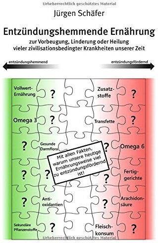 Jürgen Schäfer - Entzündungshemmende Ernährung: zur Vorbeugung, Linderung oder Heilung vieler zivilisationsbedingter Krankheiten unserer Zeit - Preis vom 09.10.2026 07:28:09 h