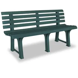 vidaXL Gartenbank 145,5 cm Kunststoff Grün