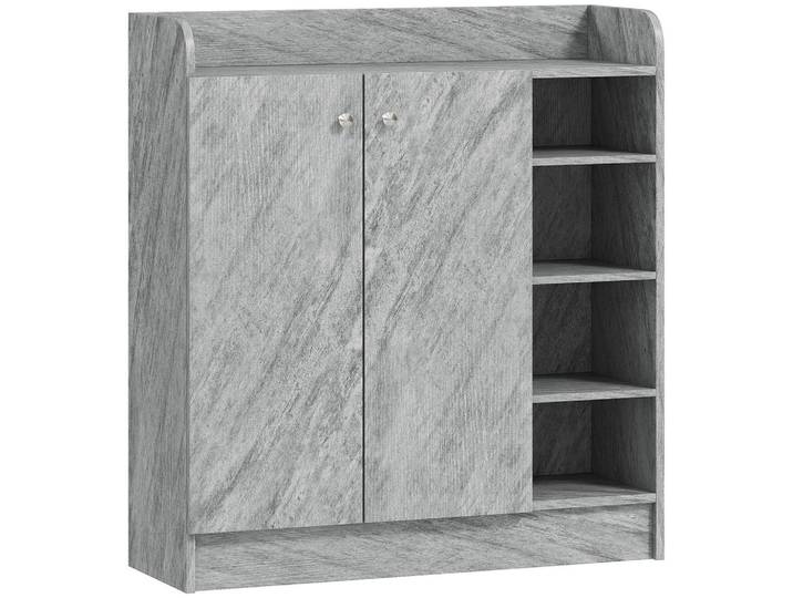 Homcom Schuhschrank Spanplatte, MDF Grau, Holzwerkstoff, 30x90x83 cm, Garderobe, Schuhaufbewahrung, Schuhschränke