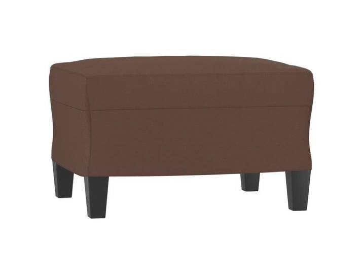 Pouf - OMABETA - M12979 - Similicuir Marron - 60x50x41 cm - Meubles Contemporains