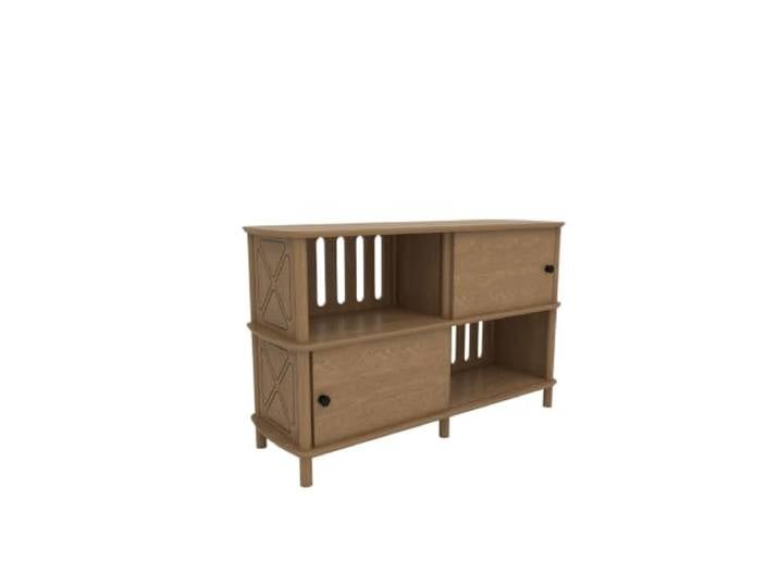 Hanah Home Rustic Oak Console Table, 120 x 79 x 40 cm 100% MDF with Wooden Legs, 18 mm Thickness Stylish & Functional for Modern Spaces