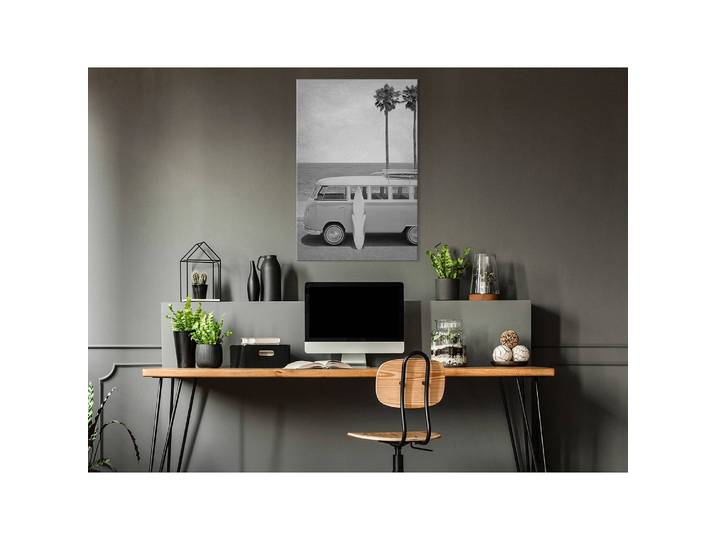 Wandbild Holiday Travel Leinen Grau 40 x 60cm