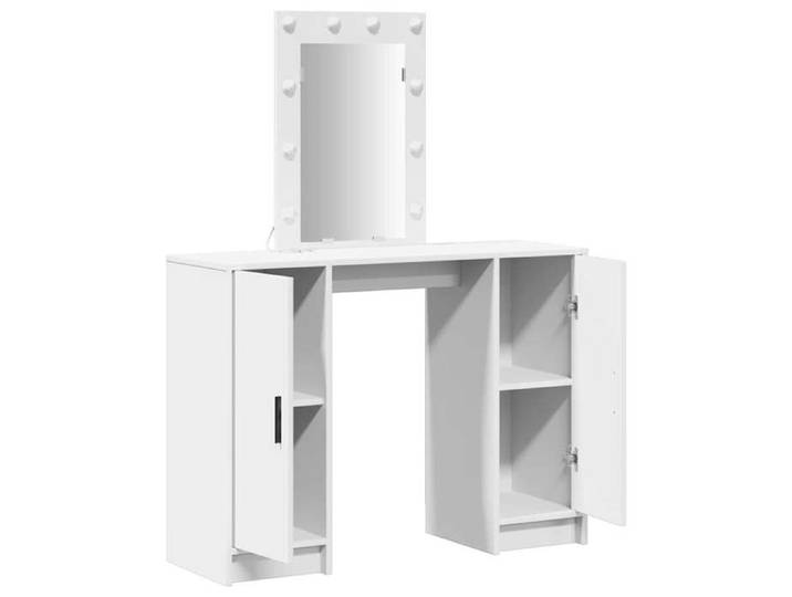 Black Week  Coiffeuse pour Femmes - BURKE - Blanc 102x33x135 cm - Bois d'ingénierie CC338