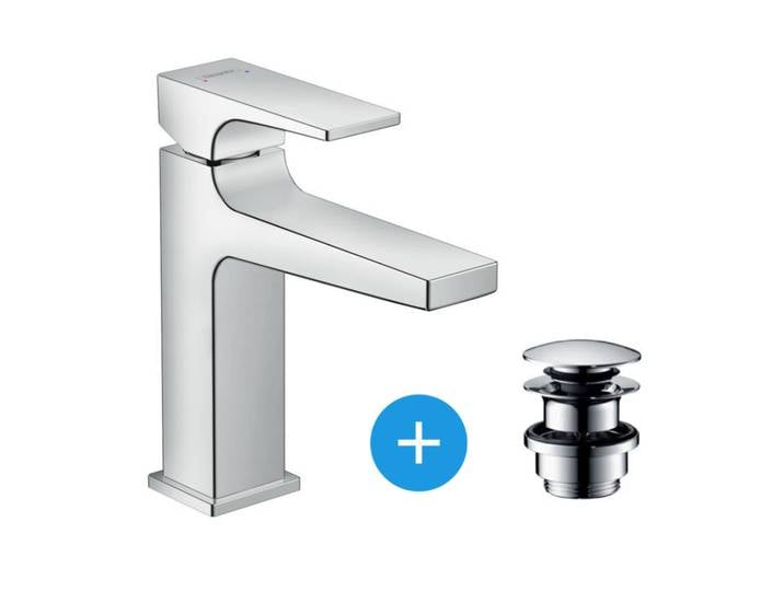 Metropol Metropol 110 Mitigeur de lavabo poignée manette, bonde Push-Open chrome (32507000)