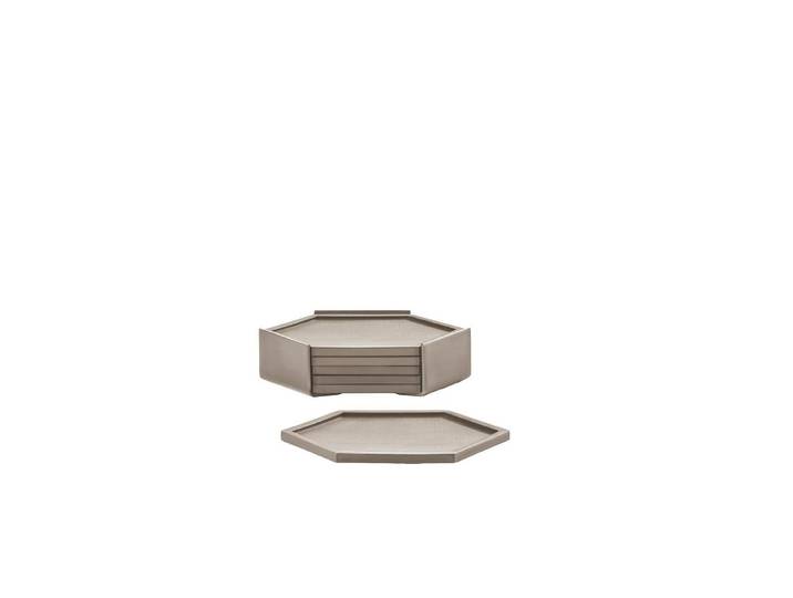 Glasuntersetzer ZONE DENMARK Zone Denmark Glasuntersetzer Bold 6er Set , beige (taupe), B:10cm, Untersetzer, Glasuntersetzer