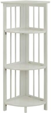 Casual Home Mission 4-shelf Corner Folding 100% Solid Wood Bookcase