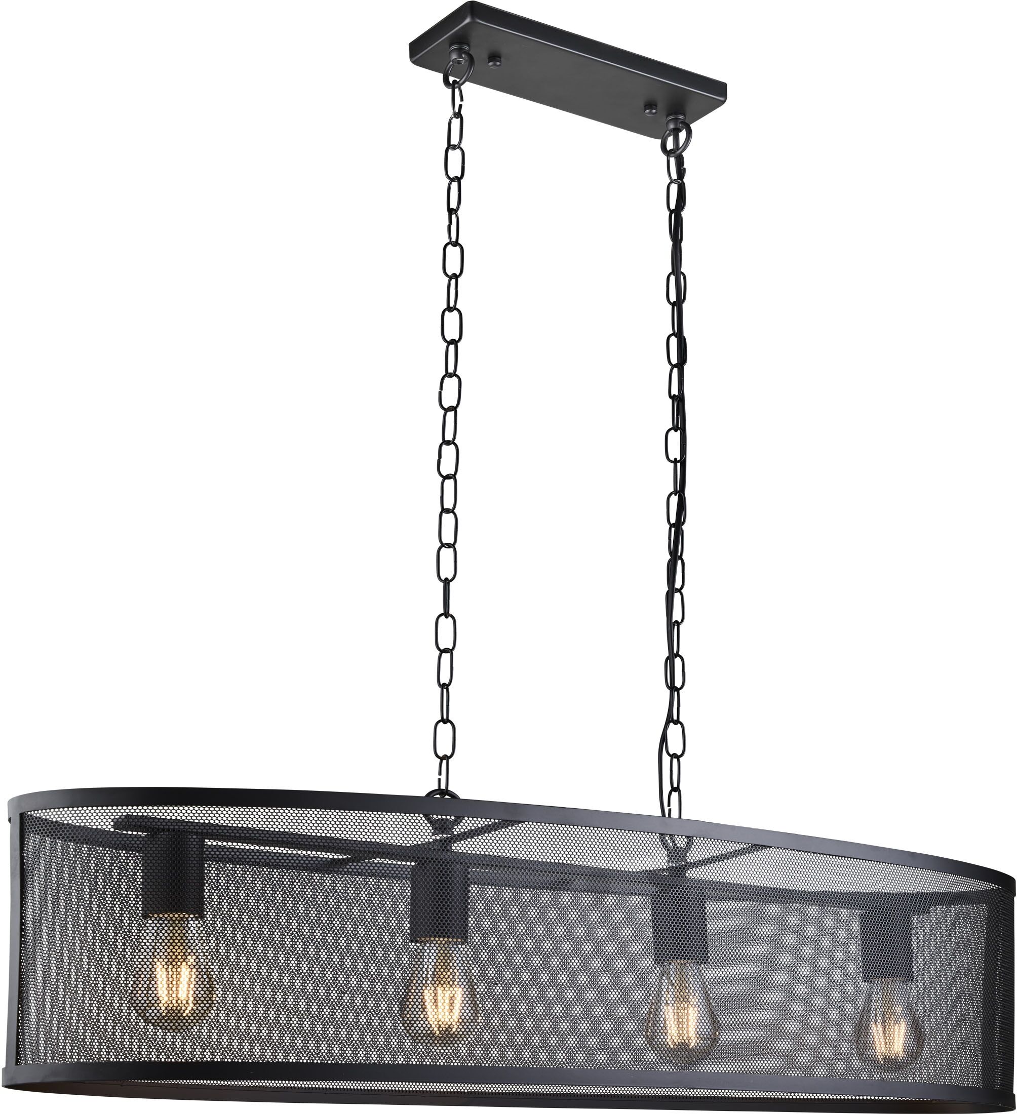 SEARCHLIGHT Hängeleuchte "Hängeleuchte Fishnet, 4-flammig", schwarz, 4, H: 23cm, 1 Stk., Leuchten, Fischnetz-Optik, Hängeleuchte