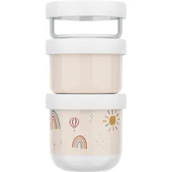 MEPAL Mio Snackbox Sunshine & Rainbows 3tlg. - weiß|beige