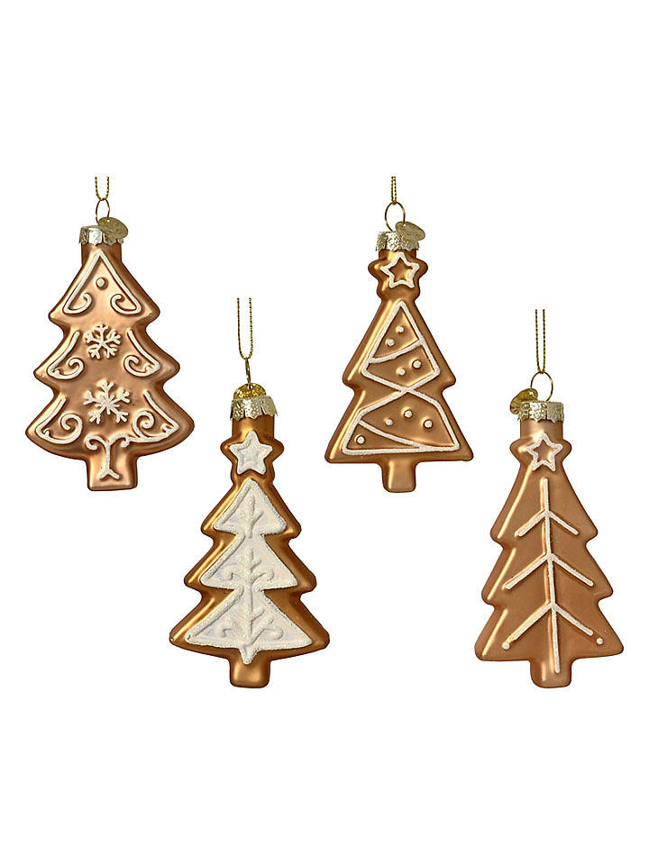 Kaeming Christbaumornamente "Baum" in Gold - 12 Stück - onesize