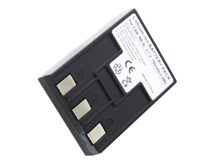 AccuCell Canon NB-3L - Vervangingsaccu - 790mAh - Zwart