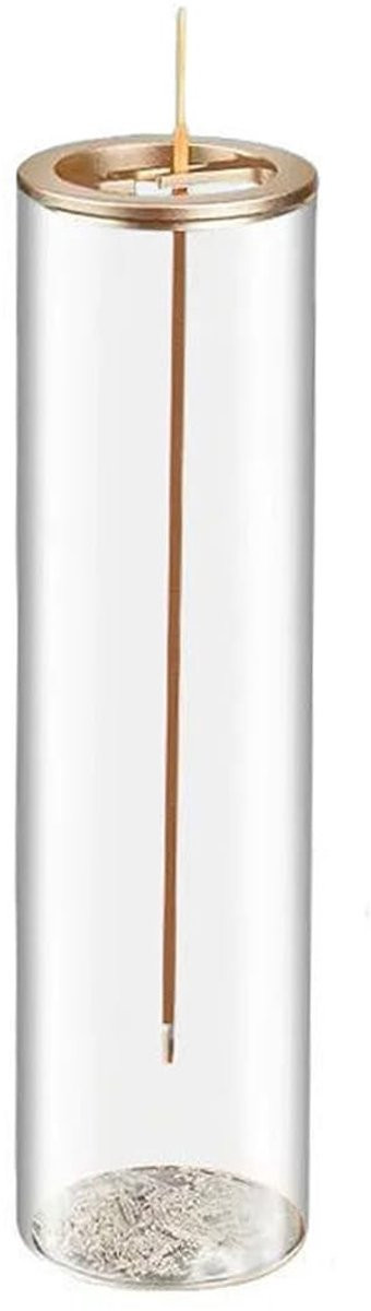Dailygoods Wierookhouder voor Stokjes met Afneembare Glazen Asvanger