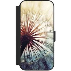 Nivocase Klapphülle für Apple iPhone 16 Handyhülle aus Kunst Leder NIVOflip schwarz Blumen Fotografie (Apple iPhone 16), Smartphone Hülle, Schwarz