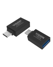 Vision USB C 3.0 A Männlich/Weiblich Schwarz Professional Black USB-C to 3.0A Adaptor (TC-USBC3A/BL)