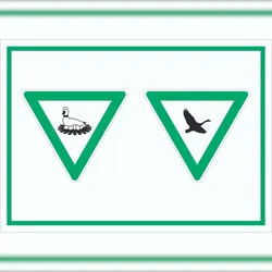 HB-Druck Brut- und Rastgebiet Symbol Schild A6 (105x148mm)