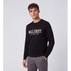 MC2 Saint Barth für Herren. HER0005 Schwarzer Heron-Light-Strickpullover (L), Lässig, Wolle