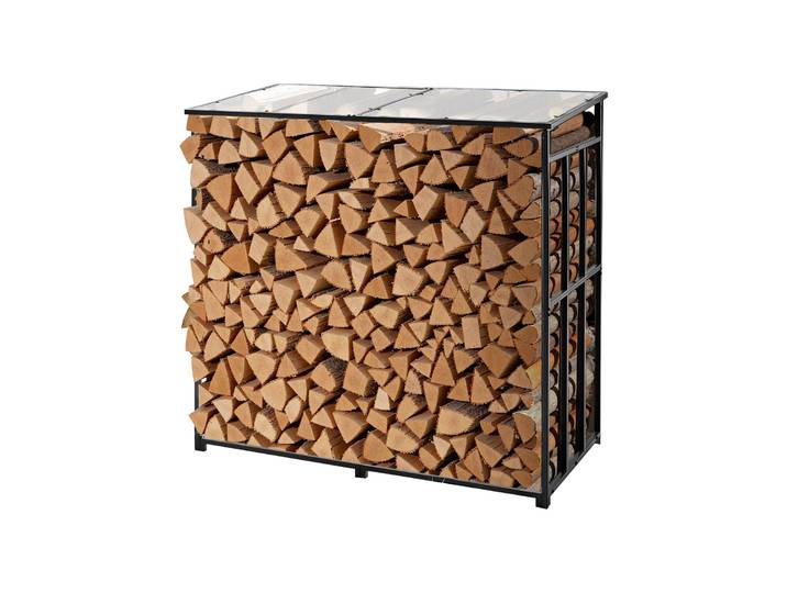 SucceBuy Porte-Bois de Chauffage Extérieur 4ft/6ft/8ft, Capacité Maximale 400lb/660lb pour Cheminée, Terrasse, Jardin