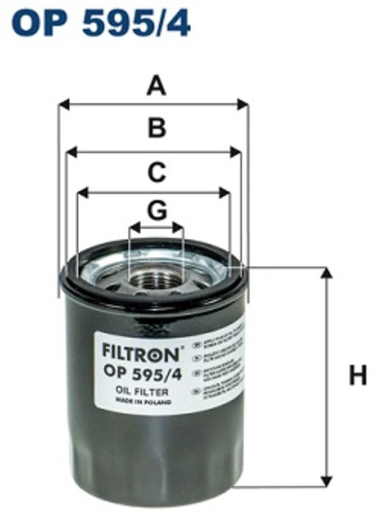 Filtron Filtro olio OP 595/4