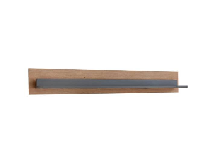 Xora Wandboard, Eiche, Dunkelgrau, 160x22x21.6 cm, Küchen, Küchenmöbel, Küchenregale