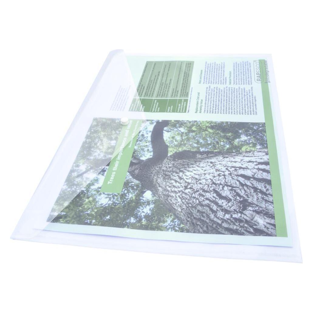 Rapesco 10 Dokumententaschen DIN A3 transparent klar (A3, 10x) (1817)