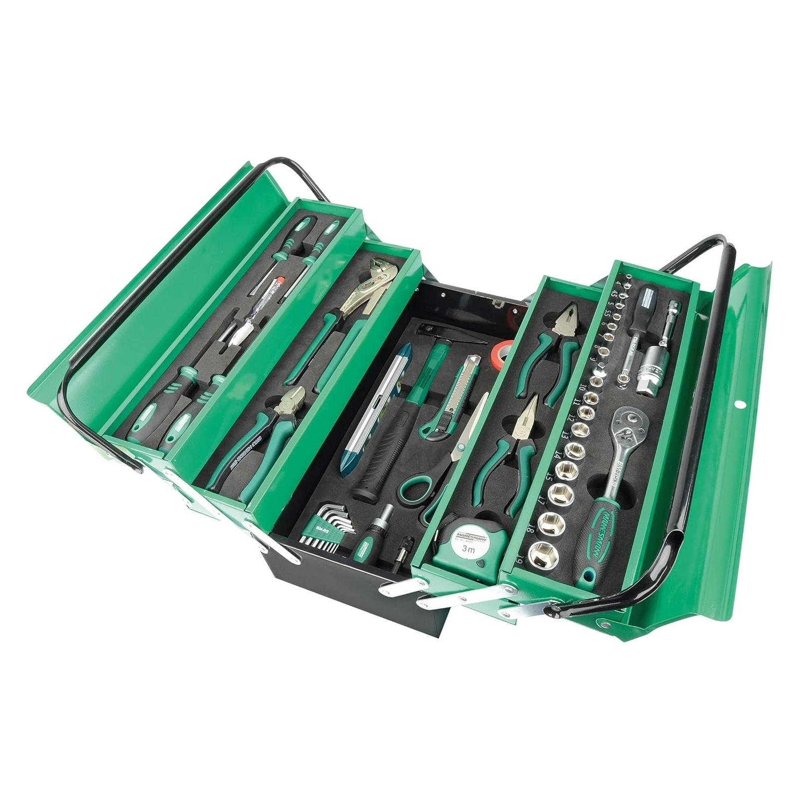 Mannesmann Werkzeugset Metallwerkzeugkasten 88 tlg. (88 Teile) (M21188)