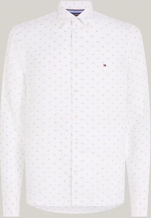 Camisa Tommy Hilfiger Linen Fil Coupe Hombre N/a Xxl