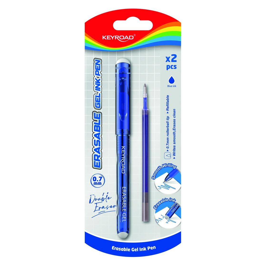 Keyroad Löschbarer stift 0,7 mm, plus mine/mine, blister, blau (45650307)
