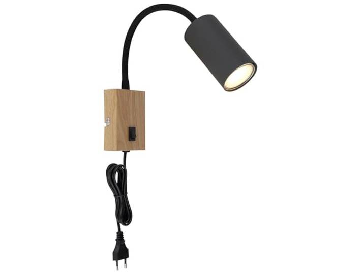 GLOBO Wandleuchte Innen Wandlampe mit Schalter und Kabel Wohnzimmer Steckdosenlampe Schlafzimmer 57911WG