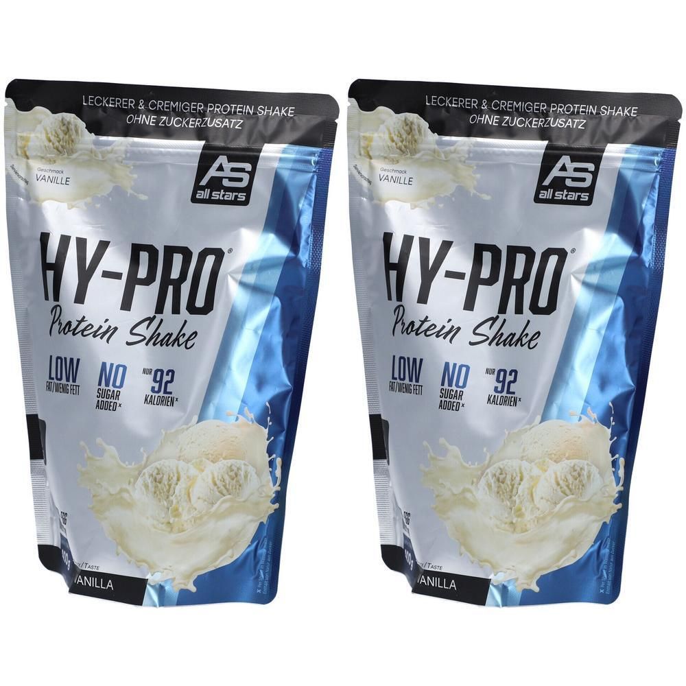 All Stars Hy-Pro Protein Vanille, 400g 2x 2x400 g Pulver