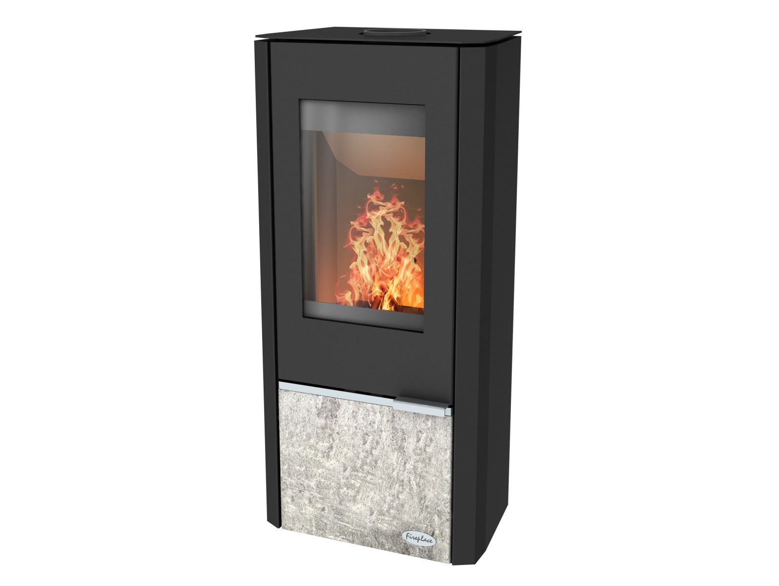FIREPLACE KINGSTONE Stahl, 6 kW mit Specksteineinsatz 16929701