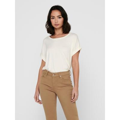 ONLY "ONLMOSTER – T-Shirt mit melierter Optik und elastischem Material" meliert, casual, lässig geschnitten, Viskosemischung, Rundhals