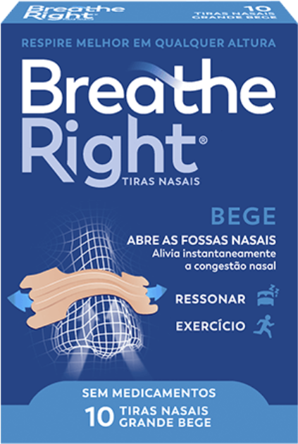 Rhinomer Breathe Right Tiras Nasais Tamanho Grande 10 unidades