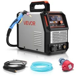 VEVOR Plasmaschneider, 60 A Pilotlichtbogen-Plasmaschneidmaschine, IGBT-Wechselrichter mit Digitalanzeige – mit 2T/4T-Funktion & einstellbarer PA/PT-Zeit für industriellen Einsatz (400 V 3-Phasen)