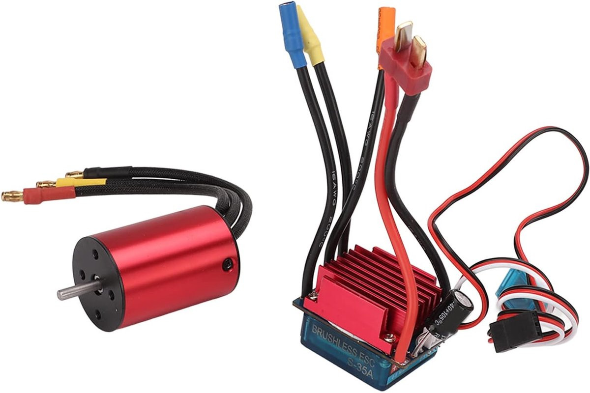 Auto Borstelloze Motor en 35A ESC Combo Set met 3600KV Motor voor 1/14 en 1/16 RC Auto