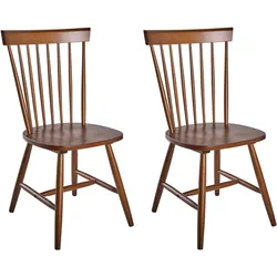 ESSZIMMERSTUHL 2er-Set Holz Braun Burges