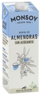 Monsoy Bebida De Amêndoa Sem Açúcar Bio 1000 ml