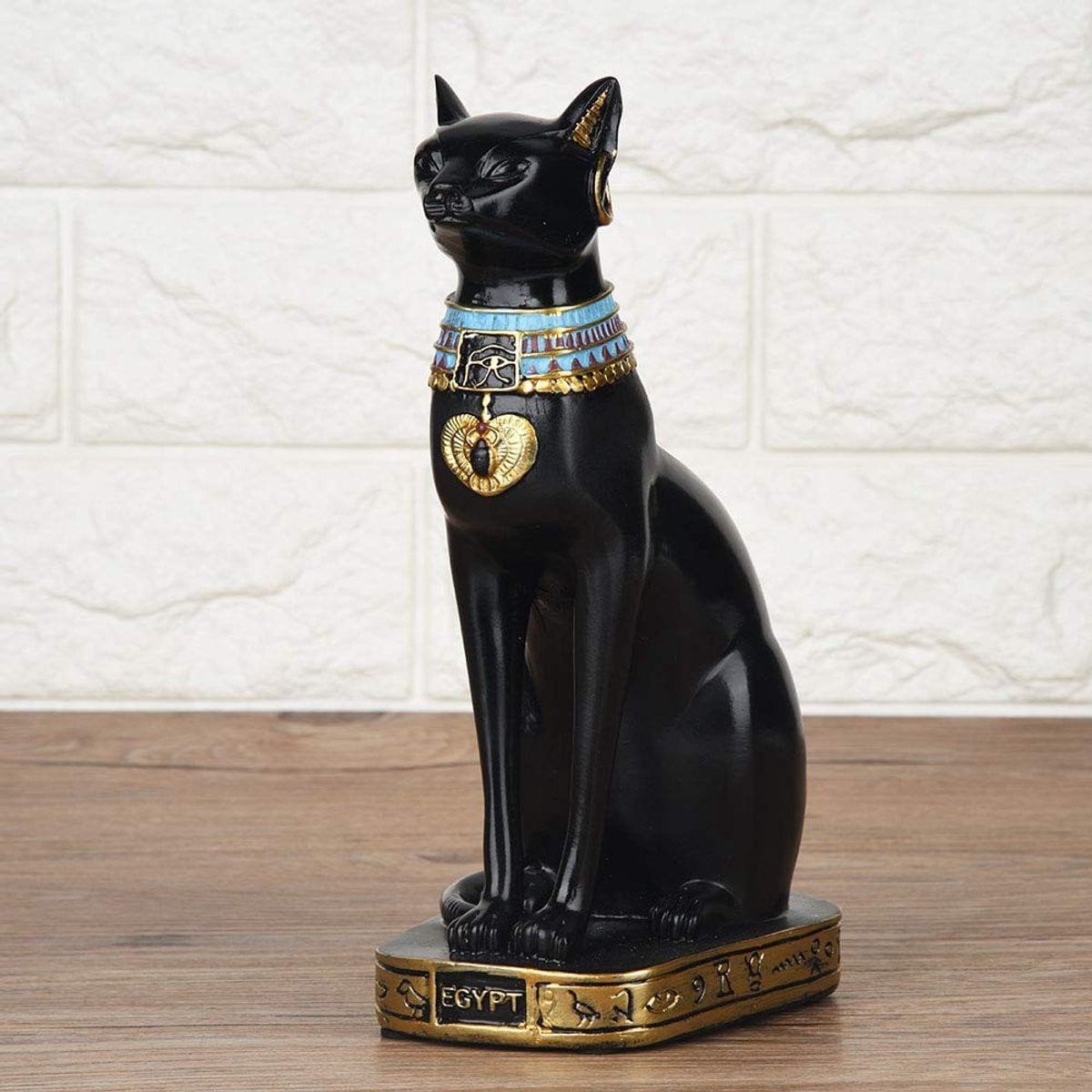 Allecto Egyptische Kat Statue - Handgemaakt Resin Decoratief Beeld voor Volwassenen