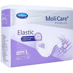 MoliCare Premium Elastic, 8 Tropfen, Gr. L, Hüftumfang 115 - 145 cm 24 St