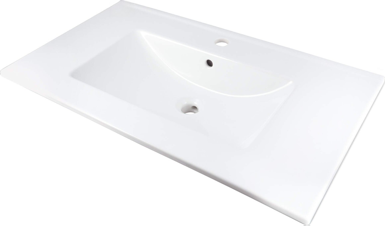 Neuesbad Serie 100 Waschbecken Weiß Einbau 815x470 mm NB1DECTU648M1