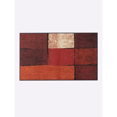 Fußmatte SALONLOEWE Gr. 1, orange (terra, gemustert), B:40cm H:7mm L:60cm, Kunstfaser, Polyamid, Teppiche, Fußmatte