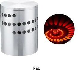 Useful Little Things RGB Spiral Hole LED Wall Light With Remote Control For Party, Bar, KTV, And Home Decoration red