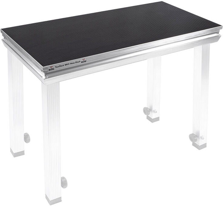 Bullstage Bühnenpodest Tourdeck Outdoor 1x0,5m Hexa Schwarz -B-Stock-