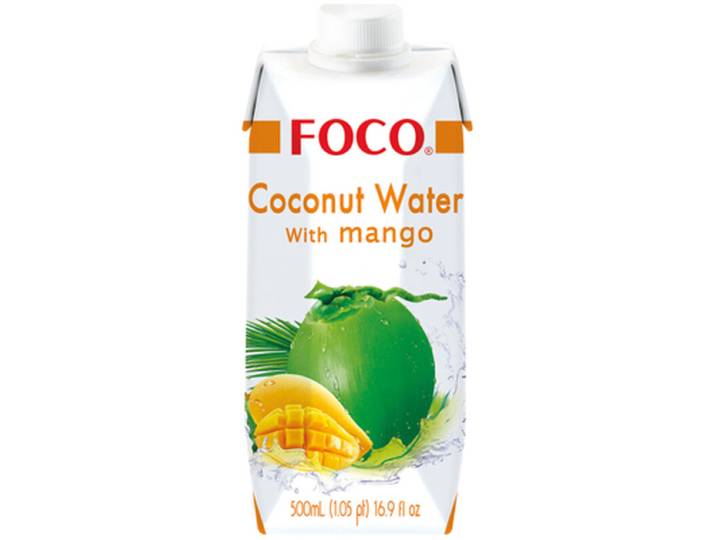 FOCO Kokoswater met Mango 500 ml