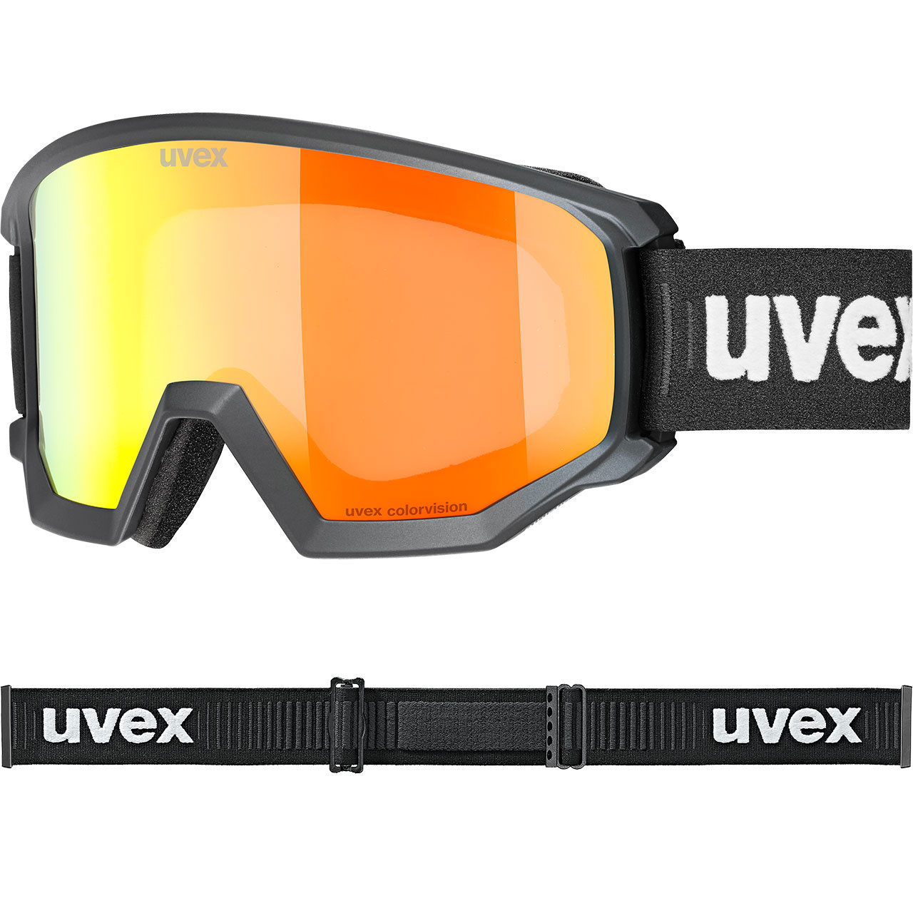 Uvex Athletic CV black matt / mirror orange